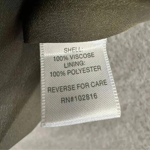 Garnet Hill Dropwaist Button-Up Dress Olive Green Floral Size 6 Small - Picture 10 of 11